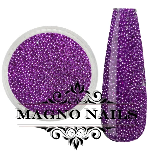 Nail Art Glasperlen - Glas Beads - violett metallic Nägel Nail art Nailart Nageldesign Nagel